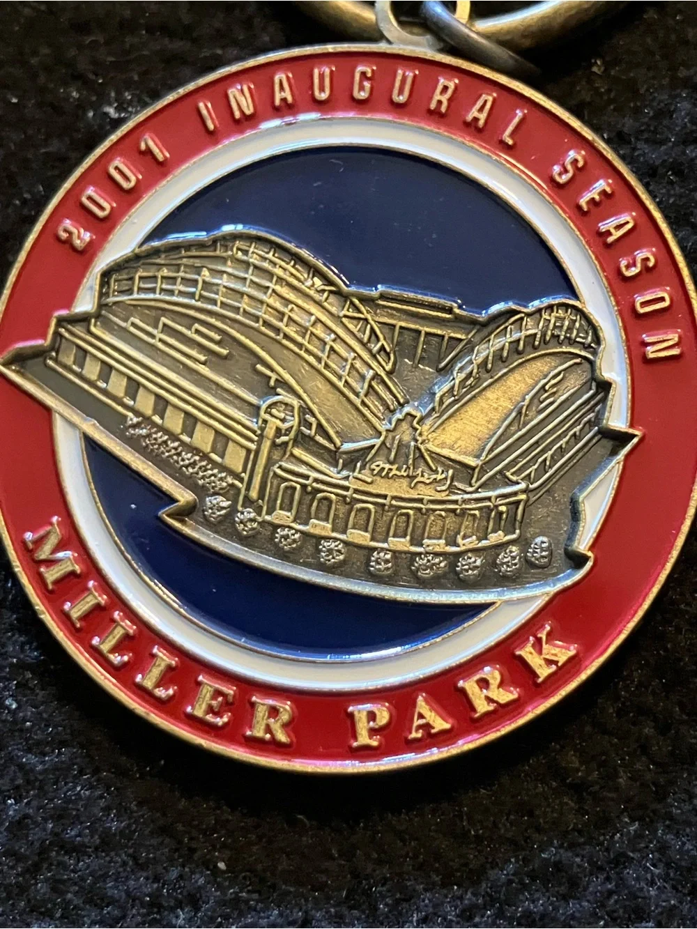Milwaukee Brewers 2001 Inaugural Season Miller Park Keychain Vintage MLB